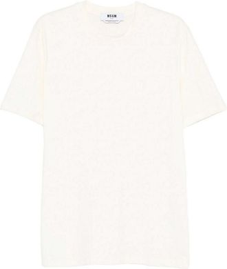 Msgm M. S.G. M. Ivory Cotton T-Shirt