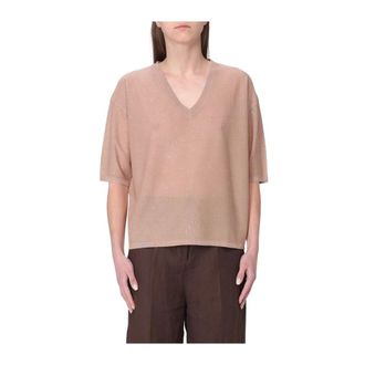 KANGRA V-neck Knitwear, female, White, Size: S V-neck Knitwear