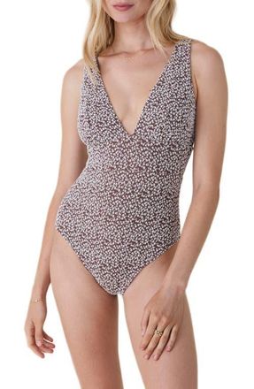 Andie Swim The Mykonos One-Piece Swimsuit in Nutmeg at Nordstrom, Size 3X-Large