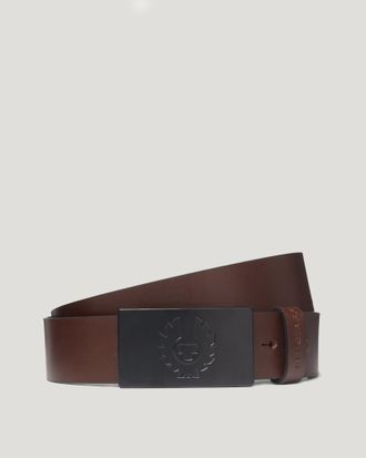 Belstaff Cintur&oacute;n Con Hebilla Phoenix Para Unisex Cuero De Becerro &Eacute;bano S