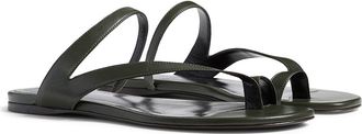 Khaite Aimee Flat Sandal in Racing Green at Nordstrom, Size 10.5Us