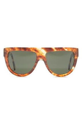 Celine Flat Top Sunglasses in Havana/Other /Green at Nordstrom Rack