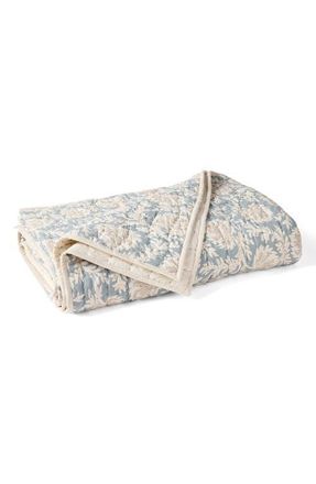 Coyuchi Robles Hand-Stitched Organic Cotton Quilt in Tidal/khaki at Nordstrom, Size Full/queen
