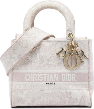 Dior Pre-owned Dior Medium Embroidered Canvas Toile De Jouy Lady D Lite Ladies QGJ0TVKVB0USKKMY