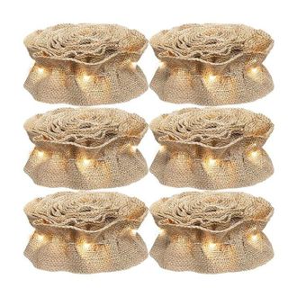 OEM Guirnalda De Cintas Para &Aacute;rbol De Navidad Con Estampado De Cuadros Tipo B&uacute;falo, De 2,74 Metros De Largo, Y 6 Rollos De Barra De Luces De 3 Metros