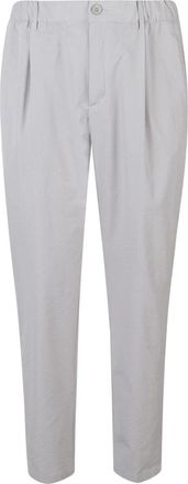 Herno Seersucker Broek - Heren - Straight fit broeken - Grijs - L - Polyester - Broeken