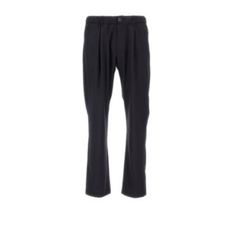 Herno Straight Trousers, male, Blue, Size: XL Suit Trousers