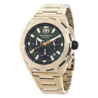 Technomarine Seven Seas GMT Chronograph Olive Green and Black Dial Mens Watch TM-725031