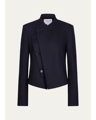 TWP Oli Asymmetric Wool-Blend Blazer