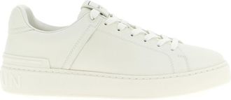 Balmain White Lace Up Sneakers