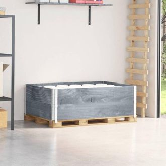 vidaXL Vidaxl - Paretali per Pallet 2pz Grigi 120x80cm Legno Massello di Pino