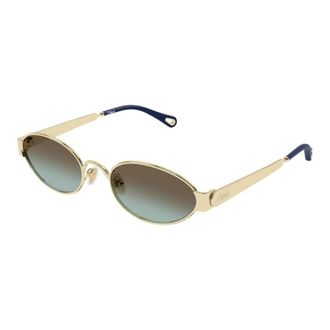 Chlo&eacute; Sunglasses, female, Yellow, Size: 54 MM Round Sunglasses