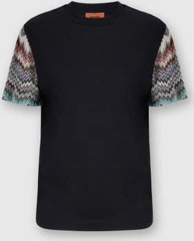 Missoni Short Sleeve T-shirt With Snake Pattern Insert in Black at Nordstrom, Size Medium