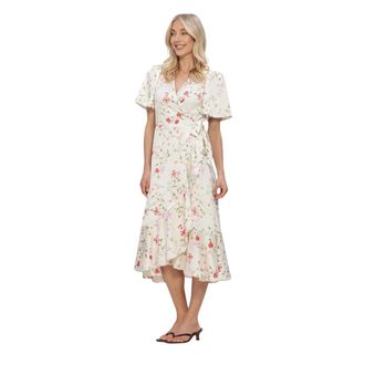Y.A.S Y.a.s - Yasthea 2/4 Midi Wikkeljurk - Dames - Jurken - Veelkleurig - Maat: M Zijde