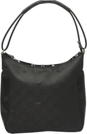 Gucci Pre-owned Nylon gucci-bags - Dames - Vintage Schoudertas - Zwart - ONE Size - Nylon - Vintage