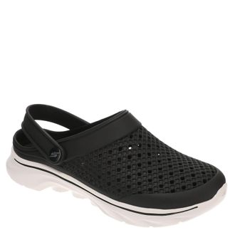 Skechers Womens Foamies Go Walk 7-Joyous Clog, Black/White, 10