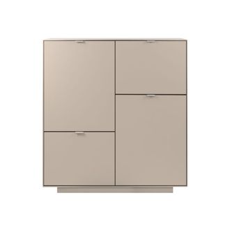Calicosy Aparador alto de 4 puertas beige l107 cm