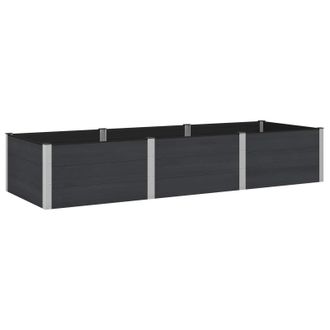 vidaXL Arriate Elevado Negro 300 X 100 X 54 Cm Vidaxl