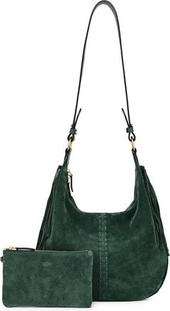 OLD TREND Hydrangea Genuine Leather Suede Heritage Shoulder Bag in Kale at Nordstrom