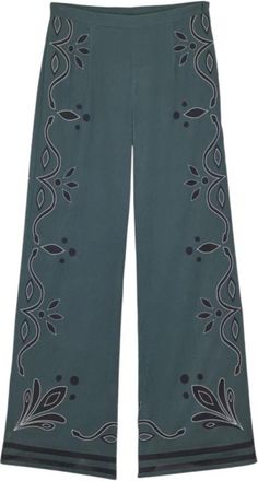 mare di latte Broeken, Dames, Zwart, M, Katoen, Arabeske Wijde Katoenen Broek Leisteen