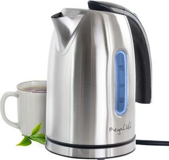 MegaChef 1.2Lt. Stainless Steel Electric Tea Kettle in Grey at Nordstrom