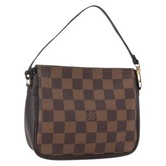 Louis Vuitton Pre-owned Mini Bags, female, Brown, Size: ONE SIZE Pre-owned Damier Ebene Pouch