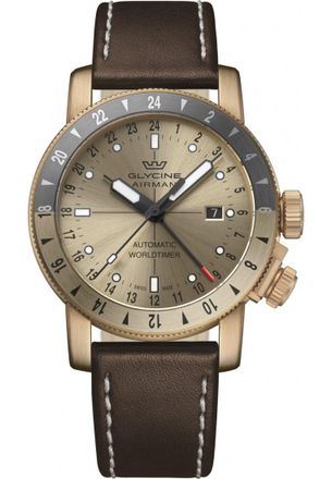 Glycine GL0551 Mens Airman Contemporary Watch - Brown - One Size