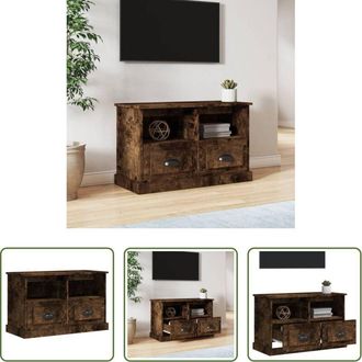 vidaXL vidaXL Mobile TV Rovere Fumo - Mobile Porta TV Rovere Fumo 80x35x50 cm in Legno Multistrato
