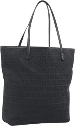 Fendi Bolso Tote Pre-owned de Lona Zucchino - Pre-owned - Mujer - Negro - ONE SIZE