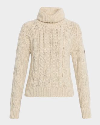 Moncler Wool & Mohair Blend Turtleneck Sweater