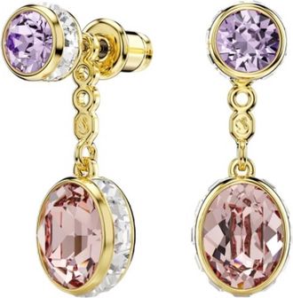 Swarovski Chroma Gold-Tone Plated Drop Earrings