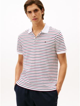 Tommy Hilfiger Mens Regular Fit Smooth Cotton Interlock Polo - White - M