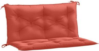 vidaXL Cojines Para Banco Jard&iacute;n 2 Uds Tela Rojo Melange 100x50x7 Cm Vidaxl