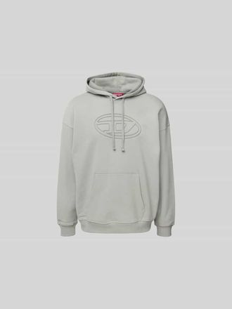 Diesel Hoodie mit Label-Detail in Hellgrau, Gr&ouml;&szlig;e XL