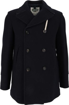 Camplin Island - S Wide Lapel Structured Wool Peacoat