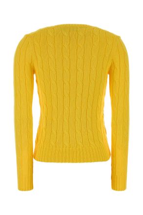 Polo Ralph Lauren Womens Yellow Cotton Sweater Traineryellow Exterior: Maglieria