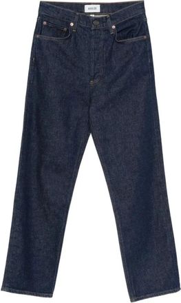 A Gold E high rise straight jeans - Dames - Regular Fit Jeans - Blauw - W28 - Katoen - Jeans