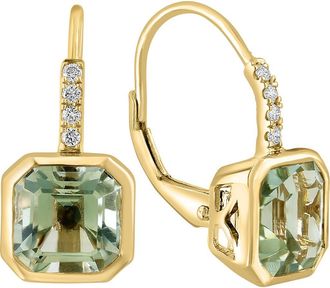 Effy Diamond & Amethyst Drop Earrings in Green at Nordstrom Rack