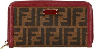 Fendi Pre-owned Wallets, female, Brown, Size: ONE SIZE Pre-owned Canvas wallets