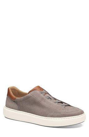 Johnston & Murphy Anders Perforated Leather Sneaker in Gray Nubuck at Nordstrom, Size 11.5