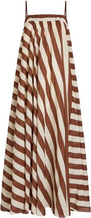 Zimmermann Daylight Striped Cotton Maxi Dress - Cream - 4 (UK 16 / XL)