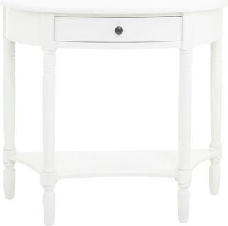 Premier Housewares White Heirtage Tables For Living Room Black Wooden Table For Coffee Black Top Tables For Bedroom / Kitchen Hallways Modern