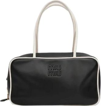 Miu Miu Pre-owned Beau Handbag - Dames - Vintage Handtas - Zwart - ONE Size - Leer - Vintage