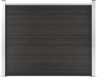 vidaXL Panel De Valla Wpc Gris 180x146 Cm Vidaxl