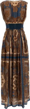 Zimmermann Paisley Pattern Silk Habotai Maxi Dress