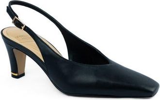 Kenneth Cole Meilani Slingback Pump in Black Leather at Nordstrom, Size 6.5