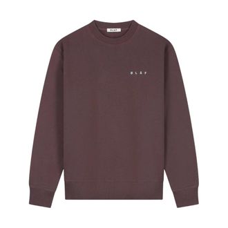 Olaf Hussein Lasso Face Crewneck - Heren - Sweatshirts & Hoodies - Bruin - Maat: S Katoen