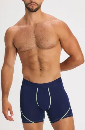 Savage x Fenty Flex Performance Boxer Briefs in Indigo Off Blue/lime at Nordstrom, Size Xxx-Large