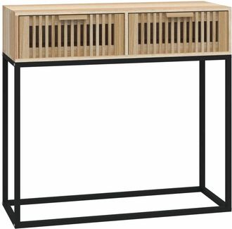 vidaXL Console Table 80x30x75 cm Engineered Wood and Iron vidaXL