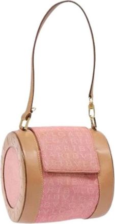 Bulgari Pre-owned Vintage Canvas Schoudertas - Dames - Vintage Schoudertas - Roze - ONE Size - Vintage
